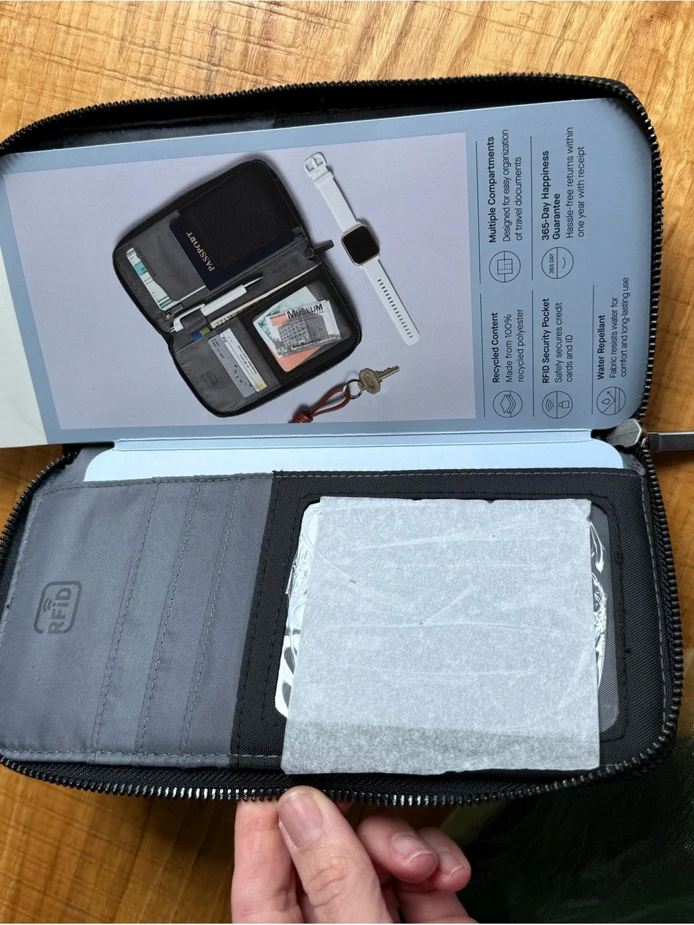 Target Open Story Black Travel Wallet - Zip Organizer